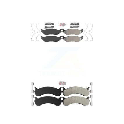 Front Rear Semi-Metallic Disc Brake Pads Kit For Ford F-59 Commercial Stripped Chassis KNF-101652