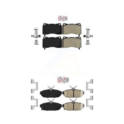 Front Semi-Metallic Rear Ceramic Disc Brake Pads Kit For Ford Mustang KNF-101665