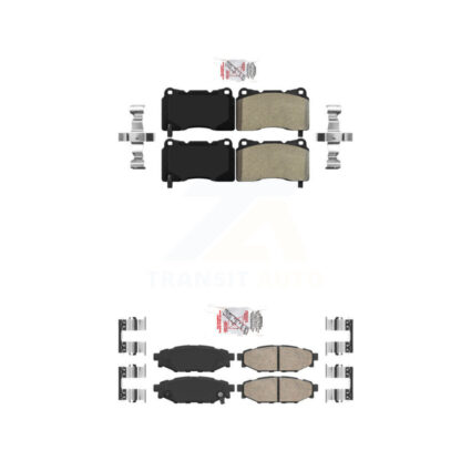 Front Semi-Metallic Rear Ceramic Disc Brake Pads Kit For Subaru WRX KNF-101667