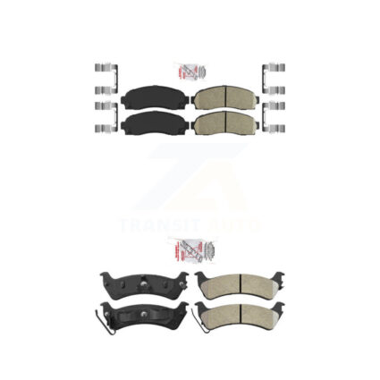 Front Ceramic Rear Semi-Metallic Disc Brake Pads Kit For Ford Explorer Sport Trac KNF-101696