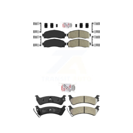 Front Ceramic Rear Semi-Metallic Disc Brake Pads Kit For Ford Explorer Sport Trac KNF-101697