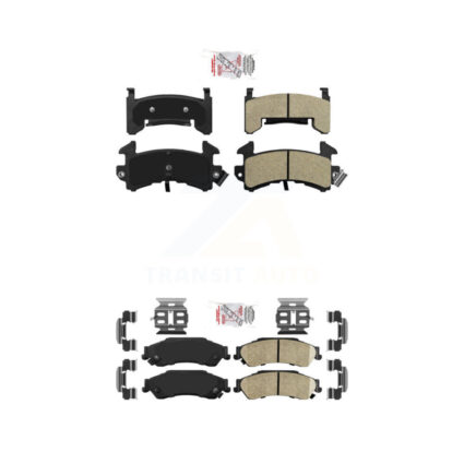 Front Semi-Metallic Rear Ceramic Disc Brake Pads Kit For Chevrolet S10 GMC Sonoma Blazer KNF-101718