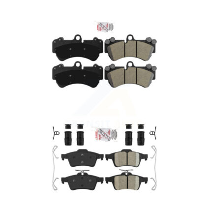 Front Semi-Metallic Rear Ceramic Disc Brake Pads Kit For 2017 Mercedes-Benz G550 4×4 KNF-101719