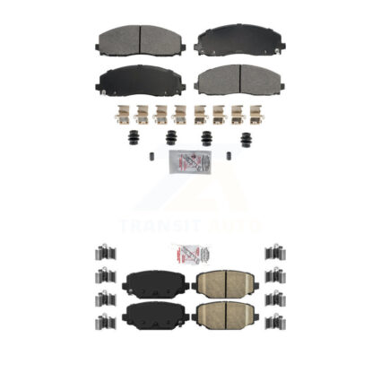 Front Semi-Metallic Rear Ceramic Disc Brake Pads Kit For Dodge Grand Caravan Journey Town KNF-101790