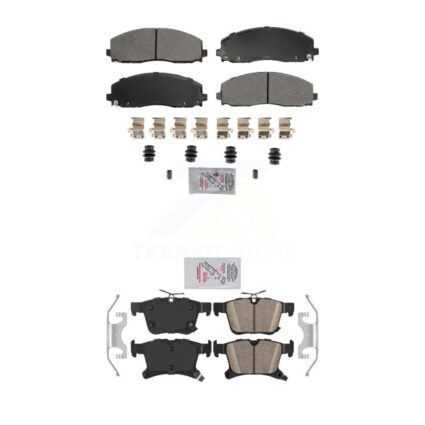 Front Semi-Metallic Rear Ceramic Disc Brake Pads Kit For Chrysler Pacifica Grand Caravan KNF-101791