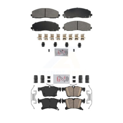 Front Semi-Metallic Rear Ceramic Disc Brake Pads Kit For Chrysler Pacifica Grand Caravan KNF-101792