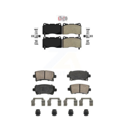 Front Semi-Metallic Rear Ceramic Disc Brake Pads Kit For Buick Regal Cadillac XTS Saab KNF-101815