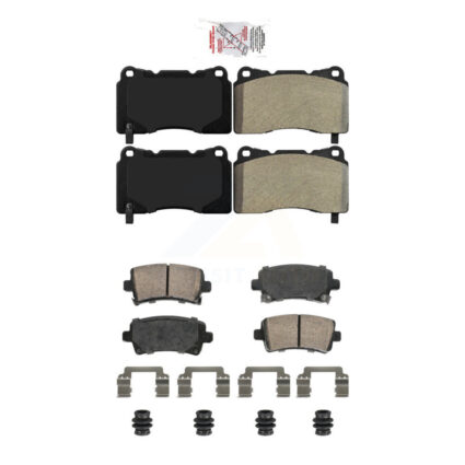 Front Semi-Metallic Rear Ceramic Disc Brake Pads Kit For Buick Regal Cadillac XTS Saab KNF-101816