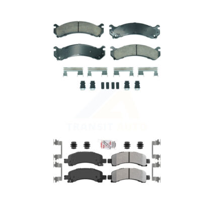 Front Ceramic Rear Semi-Metallic Disc Brake Pads Kit For GMC Chevrolet Savana 2500 3500 KNF-101843