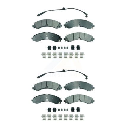Front Rear Semi-Metallic Disc Brake Pads Kit For GMC Chevrolet Sierra 2500 HD Silverado KNF-101851