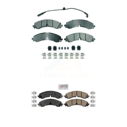 Front Semi-Metallic Rear Ceramic Disc Brake Pads Kit For GMC Chevrolet Sierra 2500 HD KNF-101852