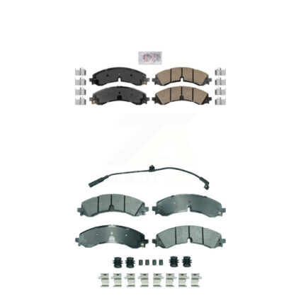 Front Ceramic Rear Semi-Metallic Disc Brake Pads Kit For GMC Chevrolet Sierra 2500 HD KNF-101853