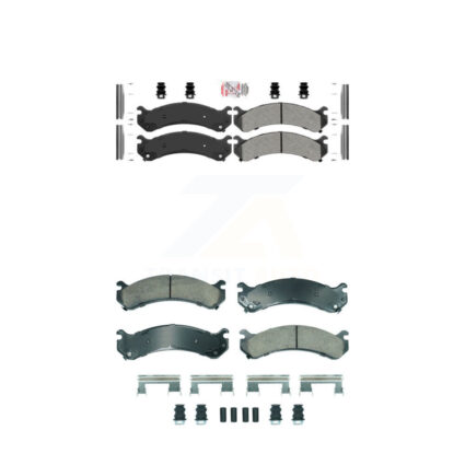 Front Semi-Metallic Rear Ceramic Disc Brake Pads Kit For Chevrolet GMC Silverado 3500 HD KNF-101890