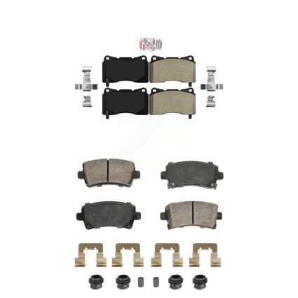 Front Semi-Metallic Rear Ceramic Disc Brake Pads Kit For Buick Regal Saab 9-5 KNF-101946