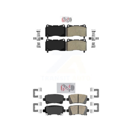 Front Semi-Metallic Rear Ceramic Disc Brake Pads Kit For Buick Regal Saab 9-5 KNF-101947
