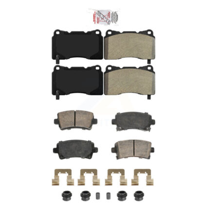 Front Semi-Metallic Rear Ceramic Disc Brake Pads Kit For Buick Regal Saab 9-5 KNF-101948