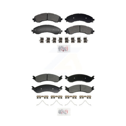 Front Rear Semi-Metallic Disc Brake Pads Kit For GMC Chevrolet Savana 2500 Express 3500 KNF-101956