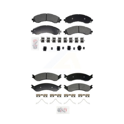 Front Rear Semi-Metallic Disc Brake Pads Kit For GMC Chevrolet Savana 2500 Express 3500 KNF-101959