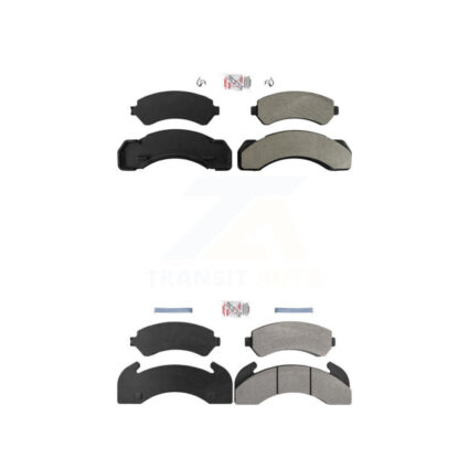 Front Rear Semi-Metallic Disc Brake Pads Kit For International 1724 1754 1452SC 1652SC KNF-101973