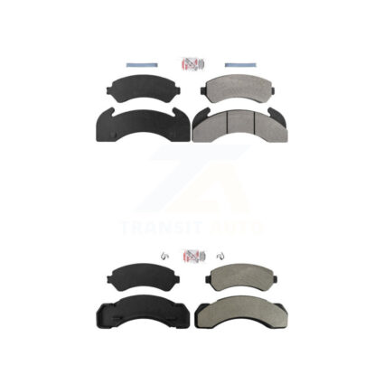 Front Rear Semi-Metallic Disc Brake Pads Kit For International 1724 1754 1452SC 1652SC KNF-101974