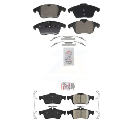 Front Semi-Metallic Rear Ceramic Disc Brake Pads Kit For 2012 Volvo S40 KNF-101985