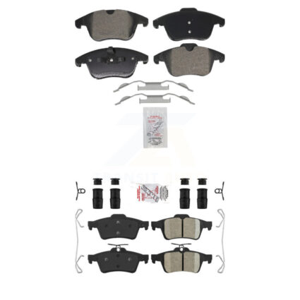 Front Semi-Metallic Rear Ceramic Disc Brake Pads Kit For 2012 Volvo S40 KNF-101986