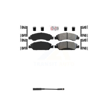 Front Ceramic Brake Pads Wear Sensor Kit For GMC Chevrolet Silverado 1500 LD Sierra Yukon KNW-100575