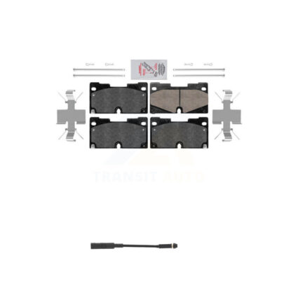 Front Ceramic Brake Pad & Wear Sensor Kit For GMC Chevrolet Silverado 1500 Sierra Limited KNW-100576