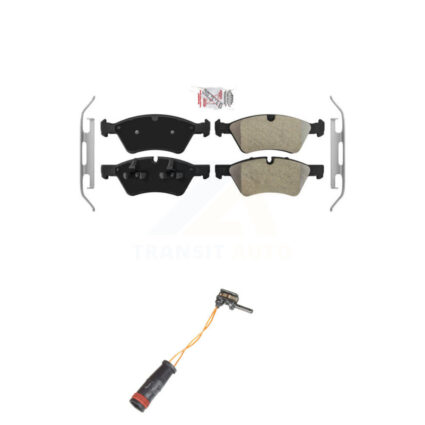 Front Ceramic Disc Brake Pads And Wear Sensors Kit For Mercedes-Benz E350 AWD KNW-100583