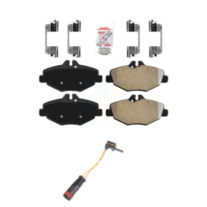 Front Ceramic Disc Brake Pads And Wear Sensors Kit For Mercedes-Benz E350 RWD KNW-100584