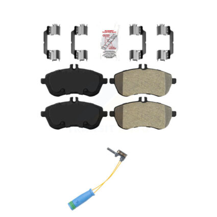 Front Ceramic Disc Brake Pads And Wear Sensors Kit For 2012 Mercedes-Benz C250 1.8L KNW-100629