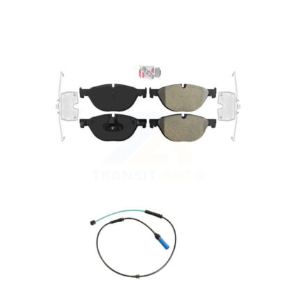 Front Ceramic Brake Pad And Wear Sensor Kit For BMW 750Li 750i 4.4L with Disc rear brakes KNW-100633