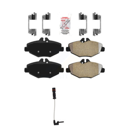 Front Ceramic Disc Brake Pads Wear Sensor Kit For 2003 Mercedes-Benz E320 Sedan with 3.2L KNW-100658