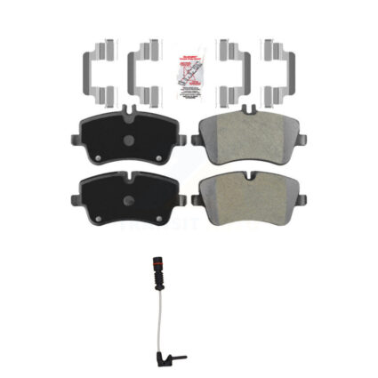Front Ceramic Brake Pad And Wear Sensor Kit For 2003 Mercedes-Benz CLK320 Coupe with 3.2L KNW-100681