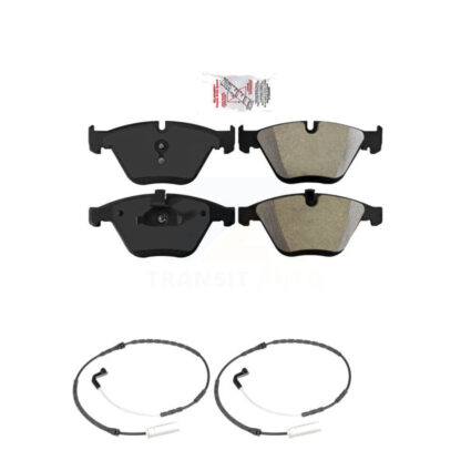 Front Ceramic Disc Brake Pads And Wear Sensors Kit For 2009-2010 BMW 328i xDrive 3.0L KNW-100720