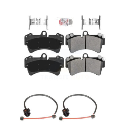 Front Ceramic Disc Brake Pads And Wear Sensors Kit For Porsche Cayenne KNW-100744