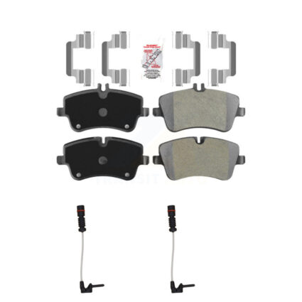 Front Ceramic Brake Pad And Wear Sensor Kit For 2003 Mercedes-Benz CLK320 Coupe with 3.2L KNW-100758