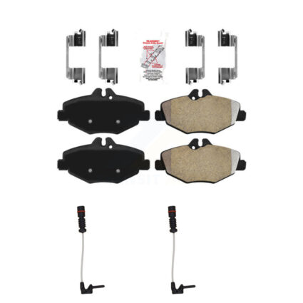 Front Ceramic Disc Brake Pads Wear Sensor Kit For 2003 Mercedes-Benz E320 Sedan with 3.2L KNW-100759