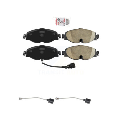 Front Ceramic Brake Pad & Extra Wear Sensor Kit For Volkswagen Golf Jetta SportWagen Taos KNW-100762
