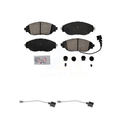 Front Ceramic Disc Brake Pad Extra Wear Sensor Kit For Volkswagen Jetta Arteon Audi S3 A3 KNW-100765