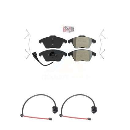 Front Ceramic Disc Brake Pads And Wear Sensors Kit For 2012-2013 Audi TT Quattro 2.0L KNW-100771
