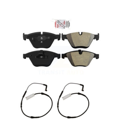 Front Ceramic Disc Brake Pads And Wear Sensors Kit For BMW 335i 328i 335d 3.0L KNW-100787
