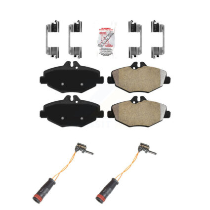 Front Ceramic Disc Brake Pads And Wear Sensors Kit For Mercedes-Benz E350 RWD KNW-100802