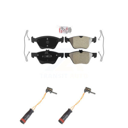 Front Ceramic Disc Brake Pads And Wear Sensors Kit For Mercedes-Benz E350 E300 KNW-100803