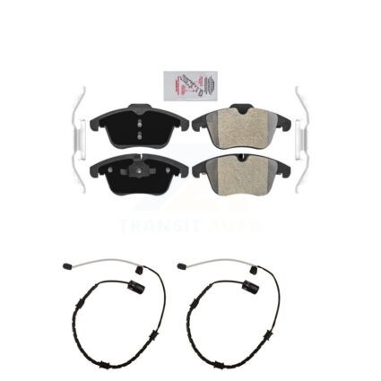 Front Ceramic Brake Pad & Wear Sensor Kit For 2007 Jaguar XK with Composite KNW-100821