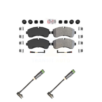Front Ceramic Brake Pads Extra Wear Sensor Kit For Mercedes-Benz Sprinter 3500 2500 Dodge KNW-100826