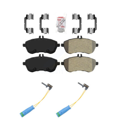 Front Ceramic Disc Brake Pads And Wear Sensors Kit For 2012 Mercedes-Benz C250 1.8L KNW-100831