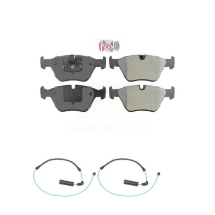 Front Ceramic Disc Brake Pads And Wear Sensors Kit For BMW 330Ci 330i 330xi M3 KNW-100850