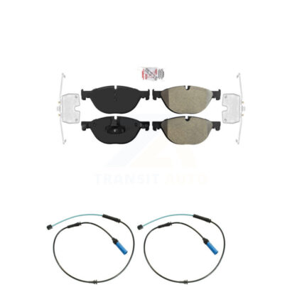 Front Ceramic Brake Pad And Wear Sensor Kit For BMW 750Li 750i 4.4L with Disc rear brakes KNW-100853