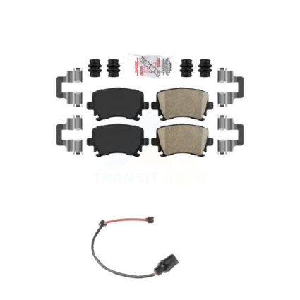 Rear Ceramic Disc Brake Pads And Wear Sensors Kit For 2011 Audi A6 KNW-100863
